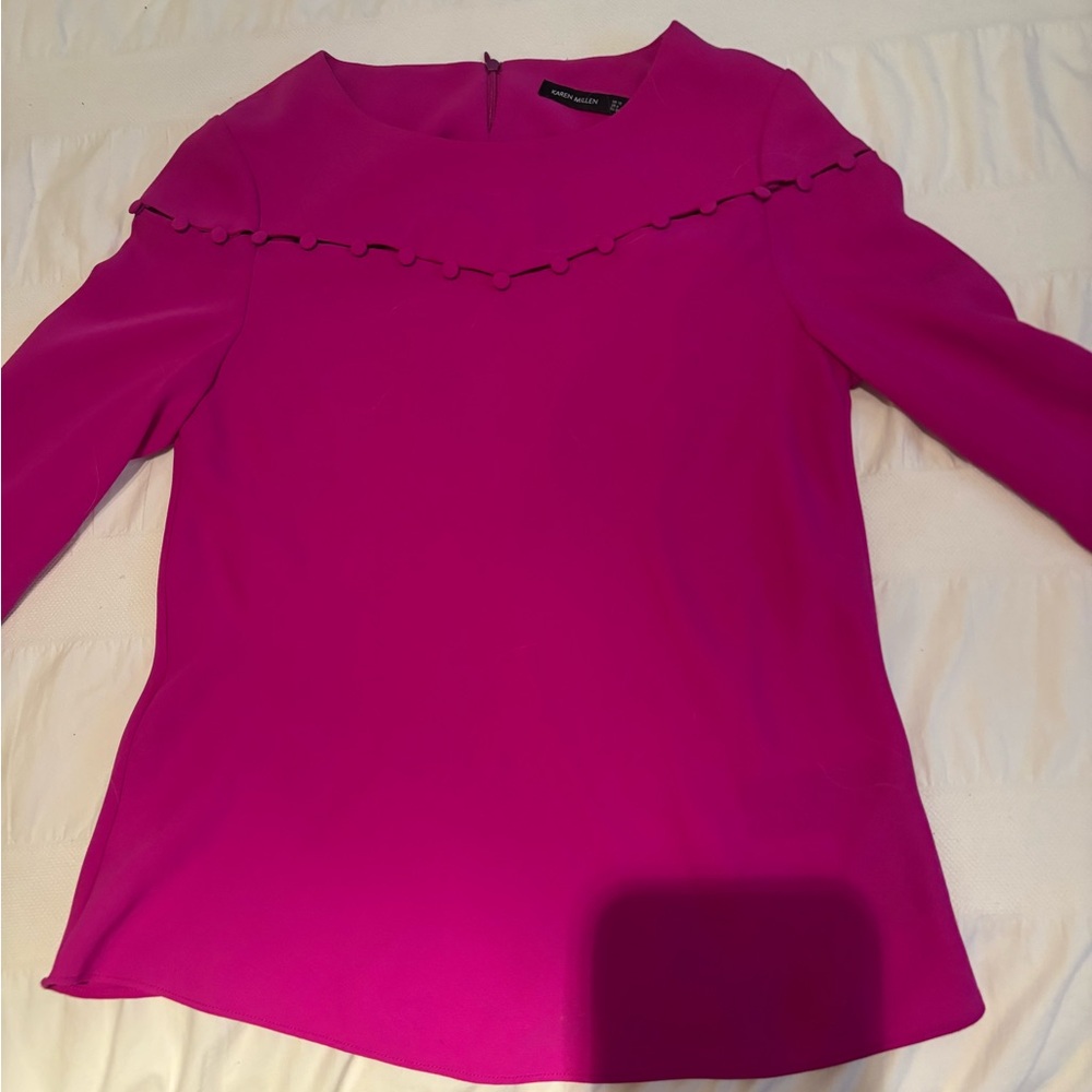 Karen millen Magenta Ruffled Women's Top